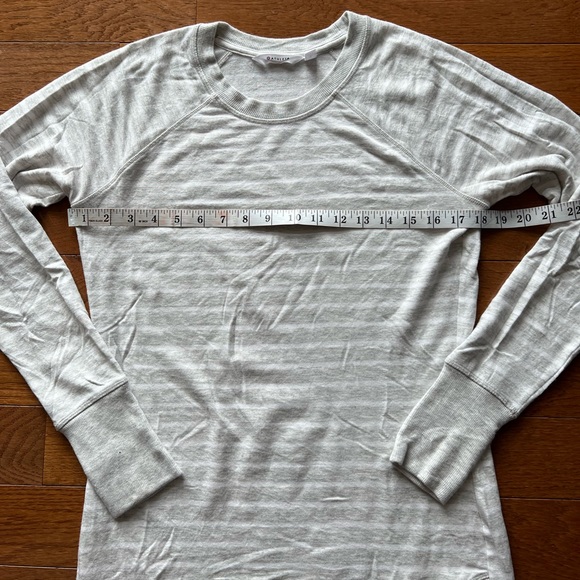❤️ATHLETA CRISS CROSS MODAL SWEATSHIRT DRESS/TUNIC TOP-S-GREY MINI STRIPE❤️ - Picture 6 of 14